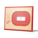 YouTheFan NHL Detroit Red Wings 5-Layer StadiumViews 3D Wall Art, 17' x 13' x 5/8', Brown