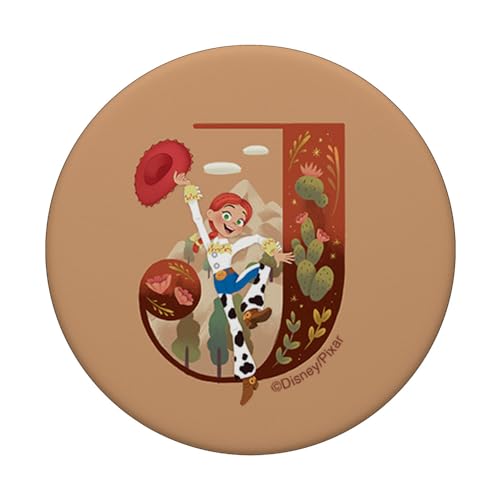 Disney and Pixar Alphabet Monogram Toy Story Letter J Jessie PopSockets Swappable PopGrip, Black - Image 3
