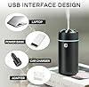 Car Humidifier, Car Diffuser, Car Diffusers for Essential Oils, Smart Car Air Freshener Diffuser, USB Cool Mist Humidifier Diffuser for Car Home Office Bedroom (Black) #1