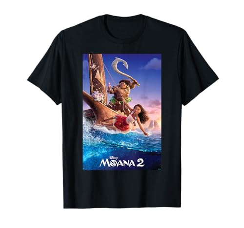 Image of Disney Moana 2 Set Sail Official Movie Teaser Poster & Logo T-Shirt