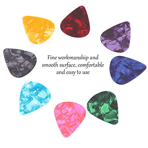 Fafeims Guitar Picks, 0.9mm Guitar Plectrum Celluloid Guitar Picks Random Color Plectrums Musical Instruments Accessory(20pcs) - Thumbnail 4