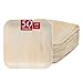 BIODORF Palmblattgeschirr | 50 Teller (18 x 18 cm Quadratisch) | Bio Einweggeschirr biologisch abbaubar Partygeschirr chemiefrei | Einweg Teller Holz | Premium Einwegteller