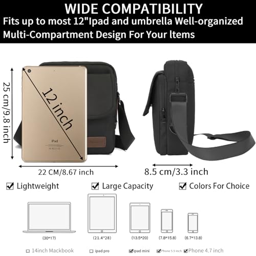 Small Crossbody Bag for Men Nylon Messenger ShoulderBag Women Side Over the Travel Purse3