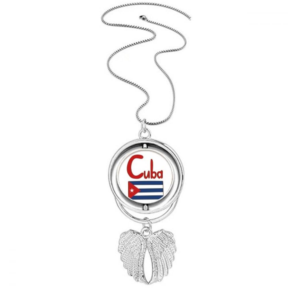 Collier drapeau Cuba ailes d'ange : un bijou résistant qui ne ternit pas - 4