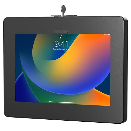 Locking Wall Mount CTA Paragon Locking Wall Mount Premium Enclosure For iPad 7th/8th/9th Gen iPad 10th Gen 10.2" iPad Air 4 Galaxy Tab Lenovo Tab 4 Zebra Tablets & More (PAD-PARAW)
