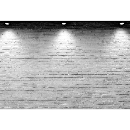 Fondo Fotográfico Vinilo 8x6ft Ladrillo Blanco miniatura 1