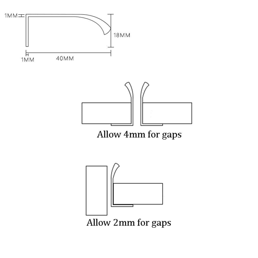 tirador de puerta, Manijas ocultas de aleación aluminio for armarios cocina, pomos for muebles, color bronce, 2 piezas(Overall length 1500mm)