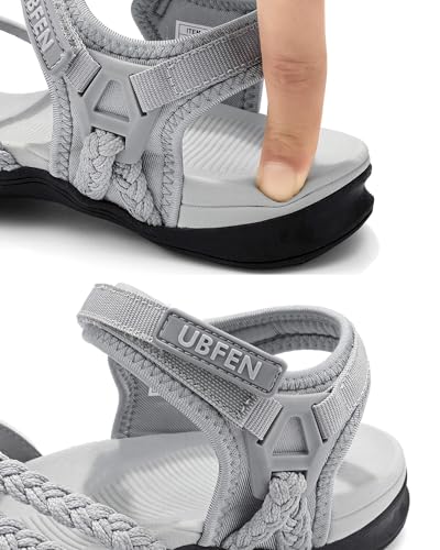 Image of UBFEN Womens Hiking Sandals Outdoors Water Sport Arch Support | Comfortable Adjustable Ankle Strap, Lightweight Suitable for Beach, Travel, Golf and Daily Wear