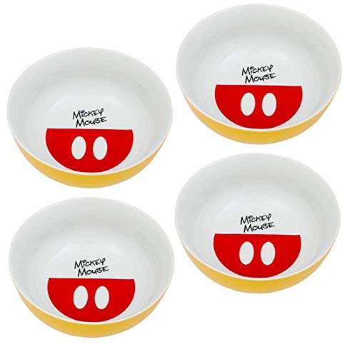 Vandor Disney Mickey Mouse 4 Piece 6 Inch Ceramic Bowl Set