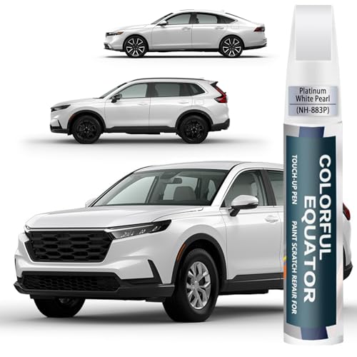 Platinum White Pearl(NH-883P) Touch Up Paint Compatible with Honda Car Paint Pen Scratch Repair Two-In-One Touch Up Paint Premium Car Scratch Remover for Deep Scratches