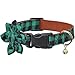 Christmas Dog Collar Classic Plaid Adjustable with Cute Bow Tie Flower and Bells