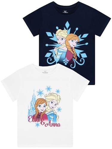 Disney Frozen Shirt Pack, Anna and Elsa Girls T Shirts, Girls