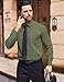 COOFANDY Men's Dress Shirts Long Sleeve Button Down Shirts Formal Business Shirt Olive Green
