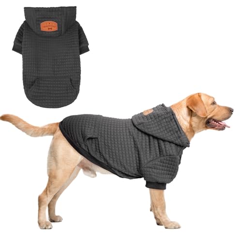Image of BEAUTYZOO Dog Hoodies Sweater for Large Dogs,Waffle‑Like Laminated Pet Coat