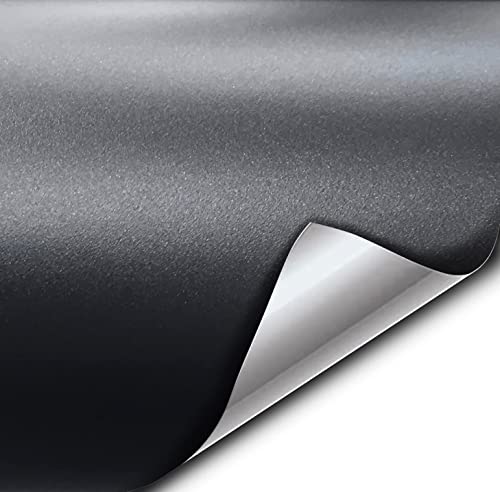 Image of WALLMATE? Matte Wrap Vinyl Peel and Stick Car & Bike Wrap Sheet Vinyl Car Wrap Sheet Roll Film Sticker Decal Sticker (12x48 /Inch, Charcoal Black)