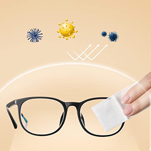 Lenços para óculos,100 lenços umedecidos para lentes embalados individualmente - de óculos para ócul