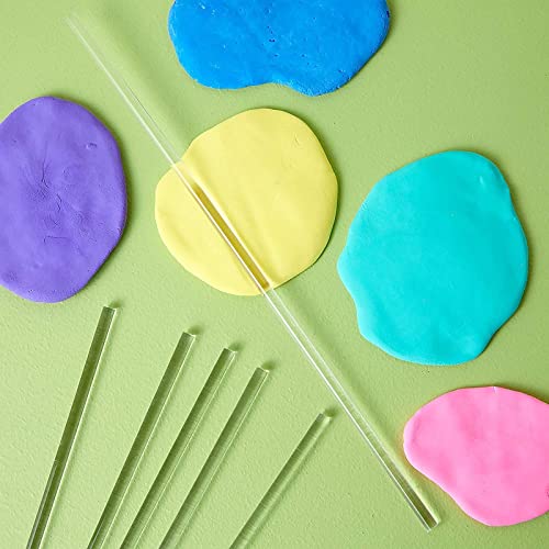 Juvale Clear Plastic Dowels - 6mm Dia Clear Acrylic Rods for DIY Craft Projects & Party Decoration - 12 Pack, 0.25 in x 12 in, Transparent - Image 5