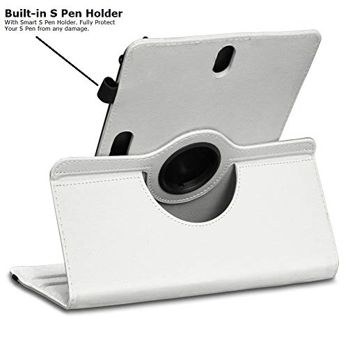Image of TGK Rotating Cover for Samsung Galaxy Tab E (9.6 inch) SM- T560, T561, T565, T567V - White