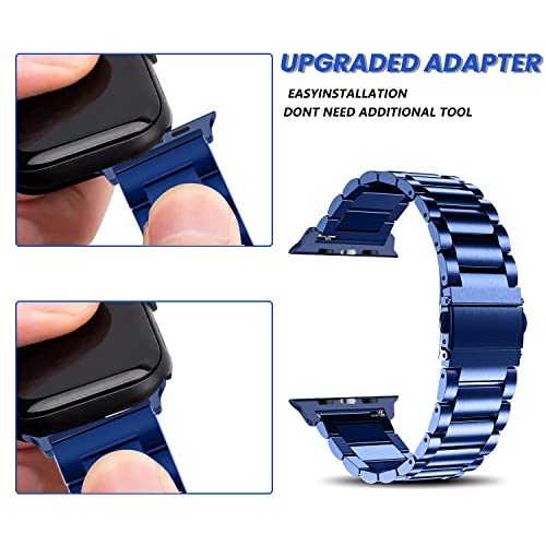 CeiBand Watch Strap Compatible with Apple 49 mm/46 mm/45 mm/44 mm/42 mm, Metal Adjustable Band - Image 4