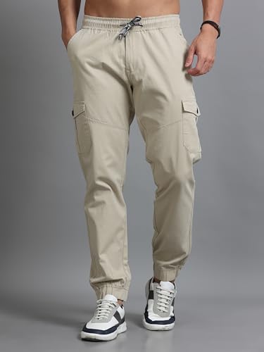 Image of U.S. Pitchers Mens Twill Laffer Cargo Joggers I 6 Pocket Utility Pants I Stylish Comfort Fit I 12 Colors I Sizes 30 to 38