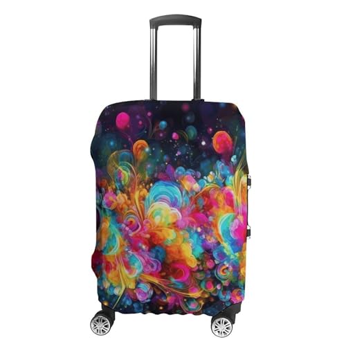 Suitcase Covers for Luggage Washable Luggage Cover Bright Beautiful Colorful Art Luggages Wheel Covers Elastic Travel Carry On Suitcase Cover Travel Luggages Protector Sleeve Fit 29-32 Inch M