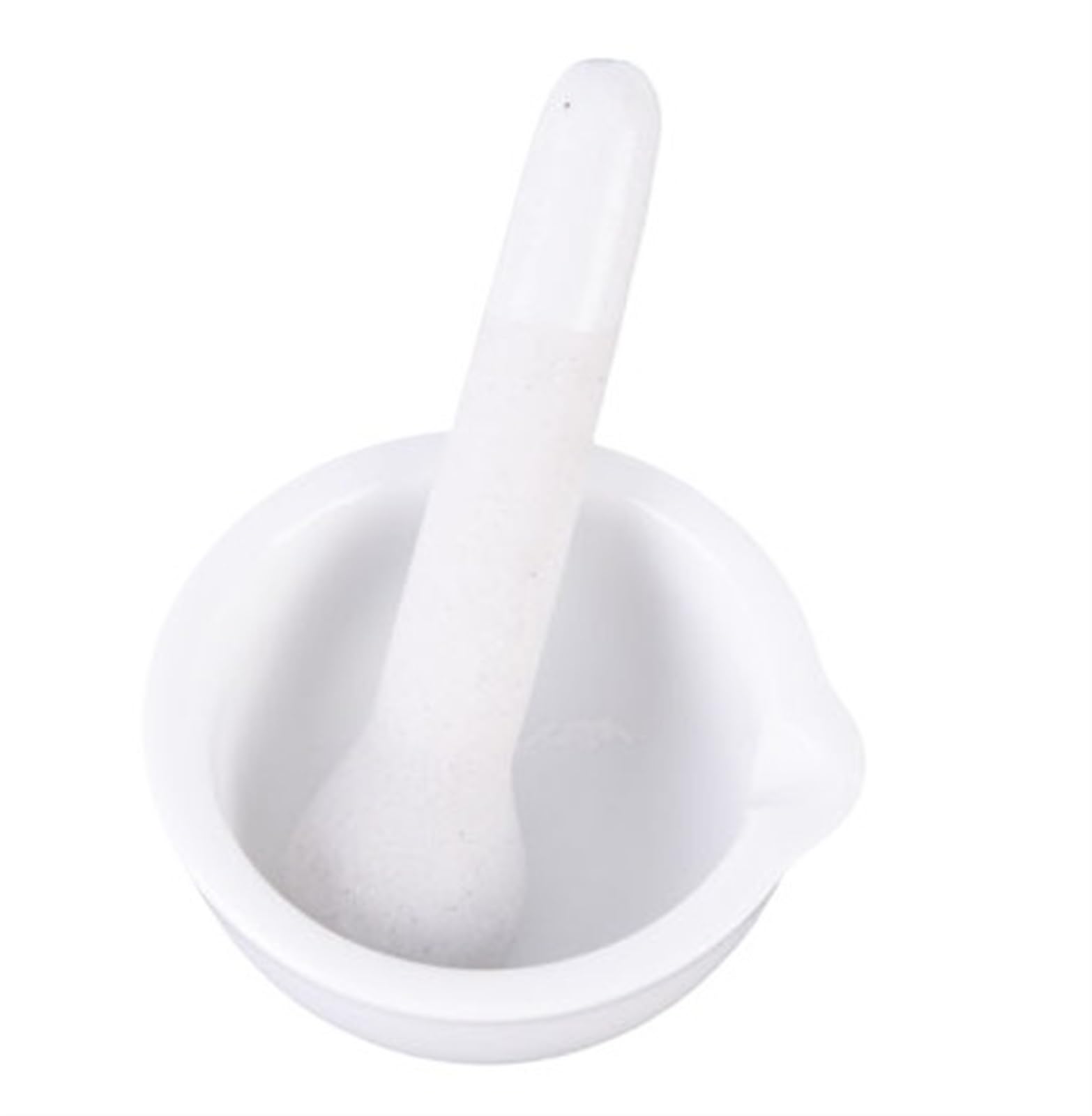 Zestaw z młynkiem i tłuczkiem, Zestaw moździerza i tłuczka Porcelana Biała 6ml 2 Szt