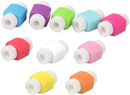 Brain Freezer Cable Protector Cover Compatible with iPhone i-Pad USB Charger Cable (10pcs) Multicolour