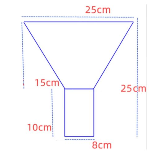 Entonnoir à large ouverture 8cm en acier inoxydable durable avec son support stable - 8
