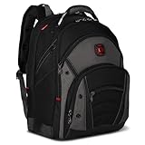 Wenger Synergy Laptop Backpack, Fits 16 Inch Laptop, Men's and Women's Laptop Bag, Black/Grey