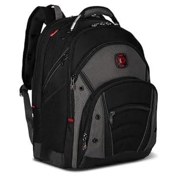 Wenger 600635 SYNERGY 16 Inch Laptop Backpack, Padded Laptop Compartment with Tablet Pocket in Black/Grey {26 Litre}