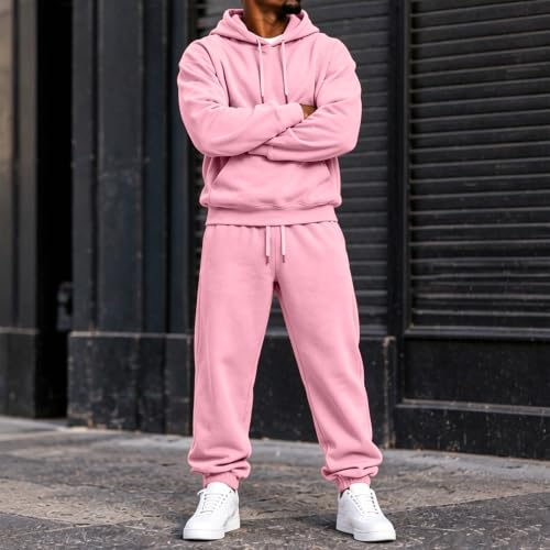 Elneeya Mens Sweatsuits Oversized Jogger Sets Fall Workout 2 Piece Outfit - image 4