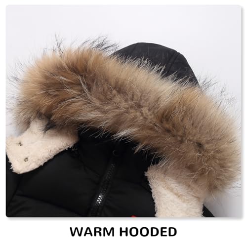 Toddler Winter Coat Baby Puffer Jacket Hoodie Snow Boy Thick Outerwear Clothes3