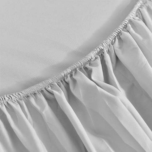 JÁCLER King 4 Piece Sheet Set- Microfiber Bedding - Bed Sheets - Extra Soft - Easy Fit - Breathable & Cooling Sheets - Comfy, Wrinkle, Fade - Stain Resistant– Light Gray