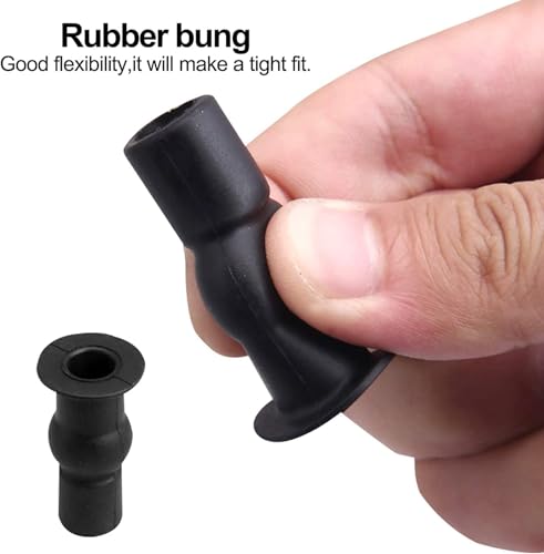 Image of MHS Hydraulic Soft Closing Toilet Seat Cover Fixing Screws | Universal Top Mount Hinges Screws & Blind Hole Nuts | SS 304 Brass Rubber Anti-Rust Fittings (2 Pair, EPDM Rubber Fitting Regular)