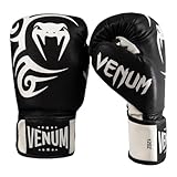 Venum Mike Tyson Replica Boxing Gloves - Deep Black/Optical White - 14-Ounce
