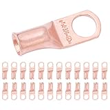 SELTERM 25pcs 4 AWG 3/8" Stud Battery Lugs, Ring Terminals, Heavy Duty Copper Wire Lugs, Battery Cab