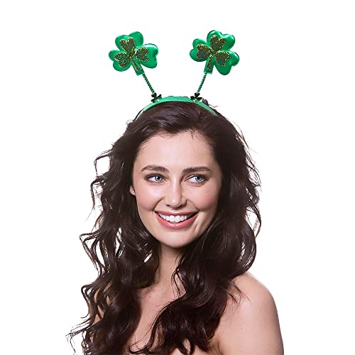 Wicked Costumes Adult St Patricks Day Shamrock Boppers on Headband, Green