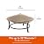 Modern Leisure Water-Resistant, 35 in Patio Fire Pit Cover, inch, Beige,Khaki