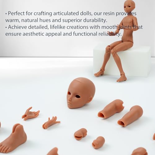 Image of Tough 3D Printer Resin, Wear Resistant & Impact-Tough Resin for BJD Models & Articulated Figures, High Precision Soomth Matte Finish 3D Printing Liquid for LCD DLP MSLA Printers (Brown, 1KG)