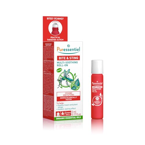 Puressentiel - Bite & Sting - Soothing Roller with 11 Essential Oils - Organic - Helps Soothe and Calm Irritated Skin by Biting - 100% Natural Active Ingredients - 5 ml