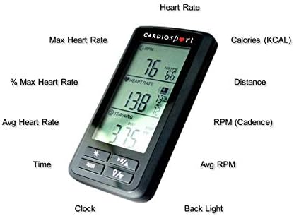Wireless Bike Computer for Indoor Exercise Bike, Waterproof, Cycling Odometer, ANT+ Cardiosport