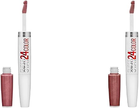MAYBELLINE Super Stay 24 Liquid Lipstick 2-Step Makeup Bundle with Forever Chestnut & Constant Cocoa, 2 Count