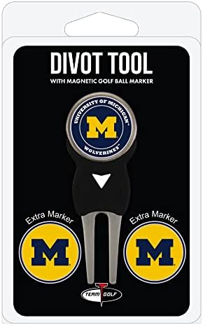 Team Golf alabama-Parent NCAA Michigan Wolverines Divot Tool with 3 Golf Ball Markers Pack, Markers are Removable Magnetic Double-Sided Enamel,Multi