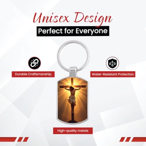 Image of Stylish Metal Keychains with Permanent Glossy Print - Inspirational Quotes & Spiritual Designs - Perfect Key chains for loved ones, Personal Use, Gifts & Return Gifts