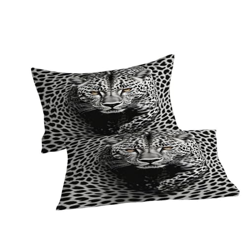 Housse de couette cheetah king size wild animals avec taies d'oreiller