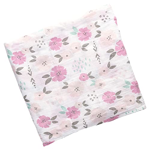 Image of Stephen Joseph, Muslin Swaddle Blanket for Baby Girls and Boys, Newborn Receiving Blanket for Swaddling, 100% Cotton Baby Swaddle Wrap, Receiving Swaddle Wrap, 47 x 47 inches, Flower