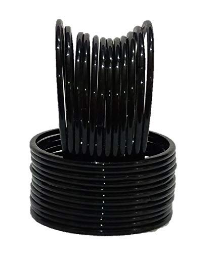 DONERIA Glass with Plain Or Simple Glossy Finished Bangle Set For Women and Girls, (Black_2.6 Inches), Pack Of 24 Bangle Set (B0BHLSPCZ1) Amazon Price History, Amazon Price Tracker
