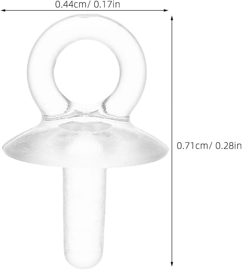 100Pcs Transparent Cup Eye Pins for Jewelry Making 0.27X0.17 Inch Pearl Pendant Fixing Supplies Durable Sheep Eye Studs for DIY Craft Projects