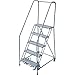 Cotterman Rolling Steel Ladder - 450-Lb. Capacity, 5-Step Ladder, 50in.H Platform, Model Number 1005R2630A1E20B4C1P6