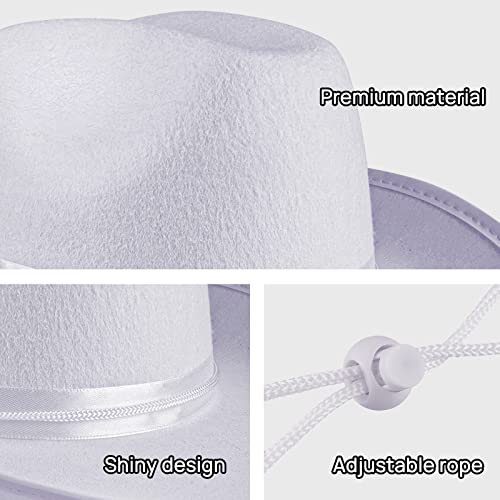Justotry Bridal Cowboy Hat With Veil Bachelorette Party,White Cowgirl Hat Wedding Bridal Shower Decoration,Bride To Be Gift,Country-Western Bachelorette Novelty(Adult Size) #TOP3